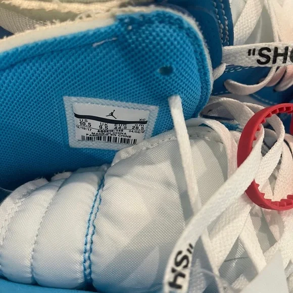 Off White UNC 1’s size 10.5. PREOWNED. IN EXCELLENT CONDITION! - Picture 5 of 12